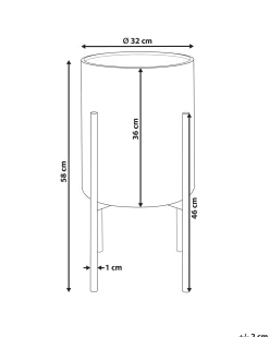 Vaso per piante rialzato SEROTINA Metallo 32 cm Nero