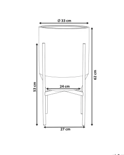 Vaso per piante rialzato HYBRIDUM Metallo 33 cm Bianco