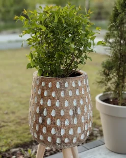 Vaso per piante rialzato ASCLEPIAS 27 cm Marrone chiaro
