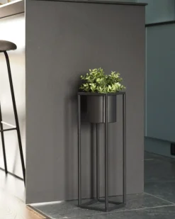 Vaso per piante rialzato IDRA Metallo 15 cm Nero