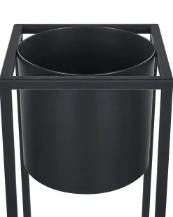 Vaso per piante rialzato IDRA Metallo 15 cm Nero