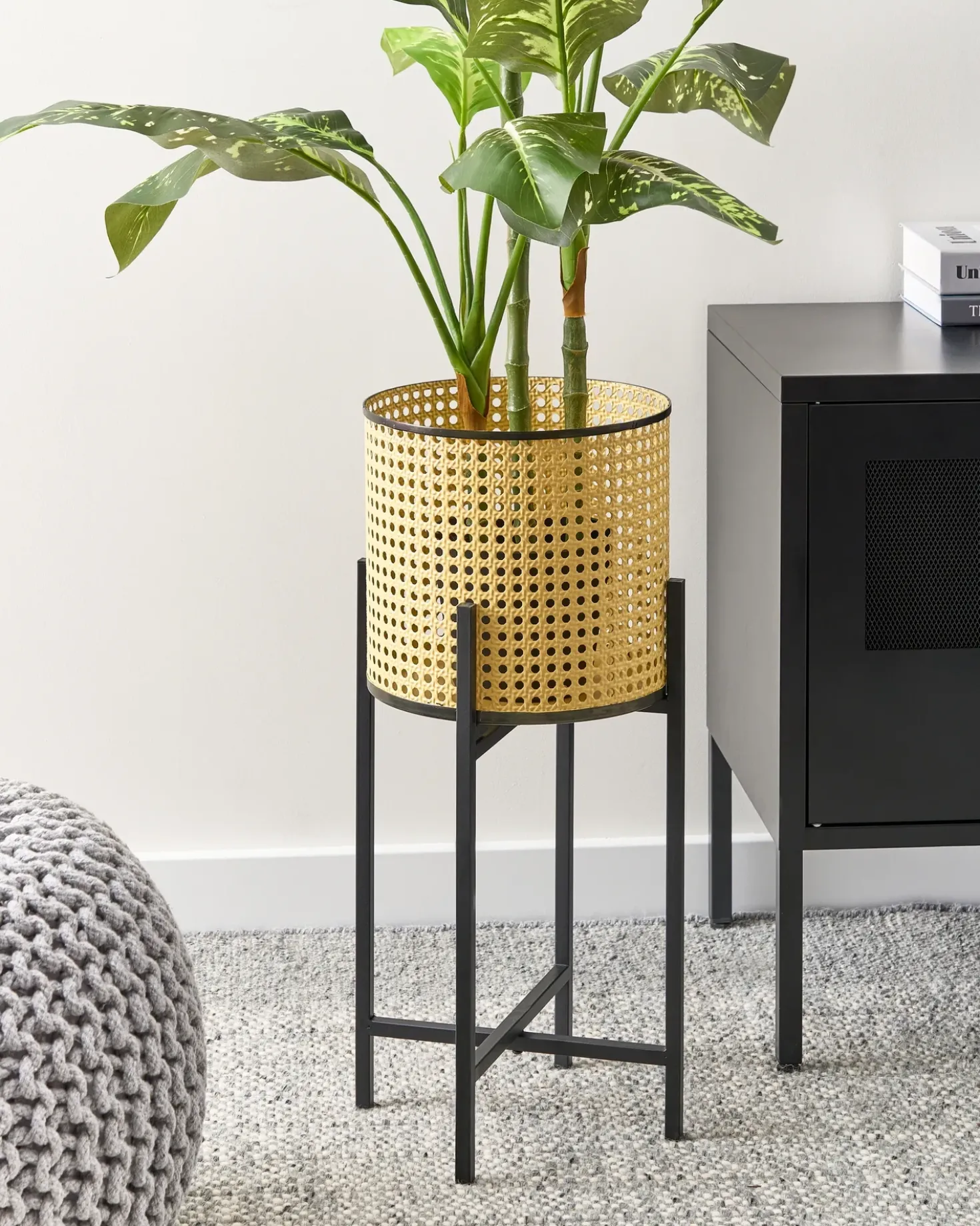 Vaso per piante rialzato FALLOPIA Metallo 25 cm Beige