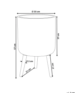 Vaso per piante rialzato MACLURA 35 cm Beige chiaro