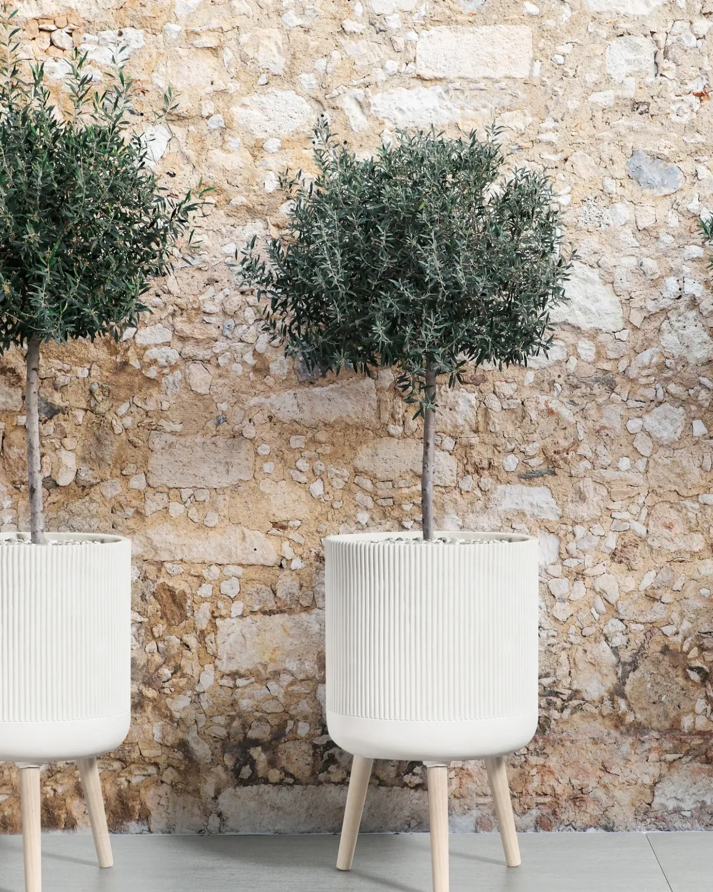 Vaso per piante rialzato MACLURA 35 cm Beige chiaro