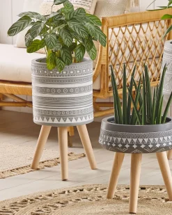 Vaso per piante rialzato NAUSA 30 cm Grigio chiaro