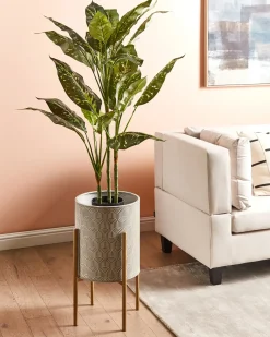 Vaso per piante rialzato AUBRIETA Metallo 31 cm Grigio