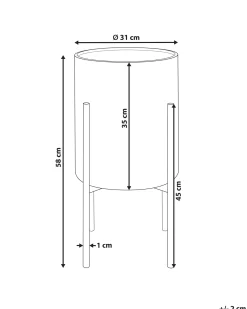 Vaso per piante rialzato AUBRIETA Metallo 31 cm Grigio
