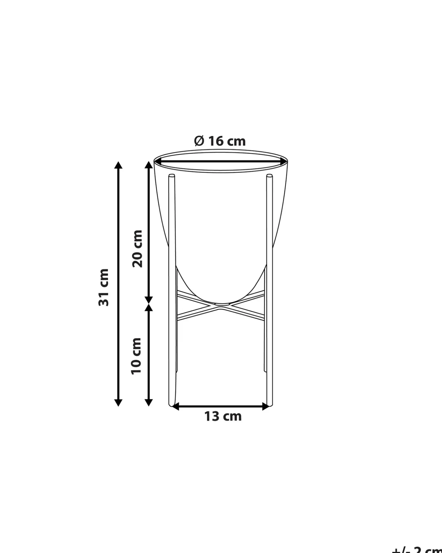 Vaso per piante rialzato LEFKI Metallo 16 cm Verde menta