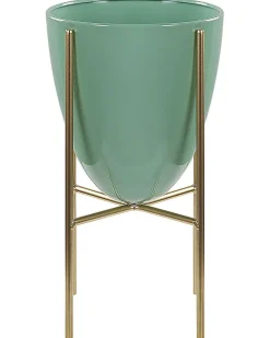 Vaso per piante rialzato LEFKI Metallo 16 cm Verde menta
