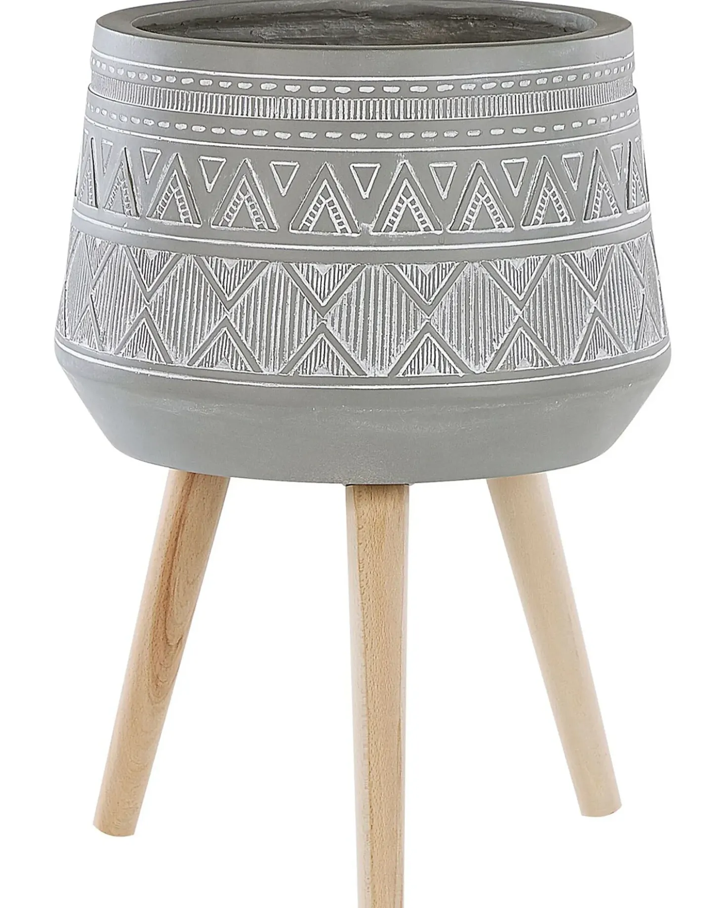 Vaso per piante rialzato MALAKI 44 cm Grigio chiaro