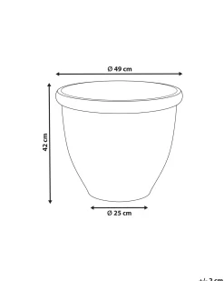 Vaso per piante TESALIA 49 cm Beige chiaro