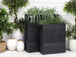 Vaso per piante THIMENA 80 cm Nero