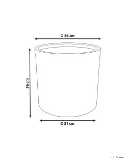 Vaso per piante VOULA 36 cm Marrone dorato