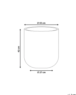 Vaso per piante YUHUA 43 cm Nero