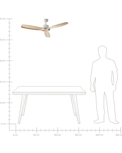 Ventilatore a soffitto ARANI con telecomando Marrone chiaro