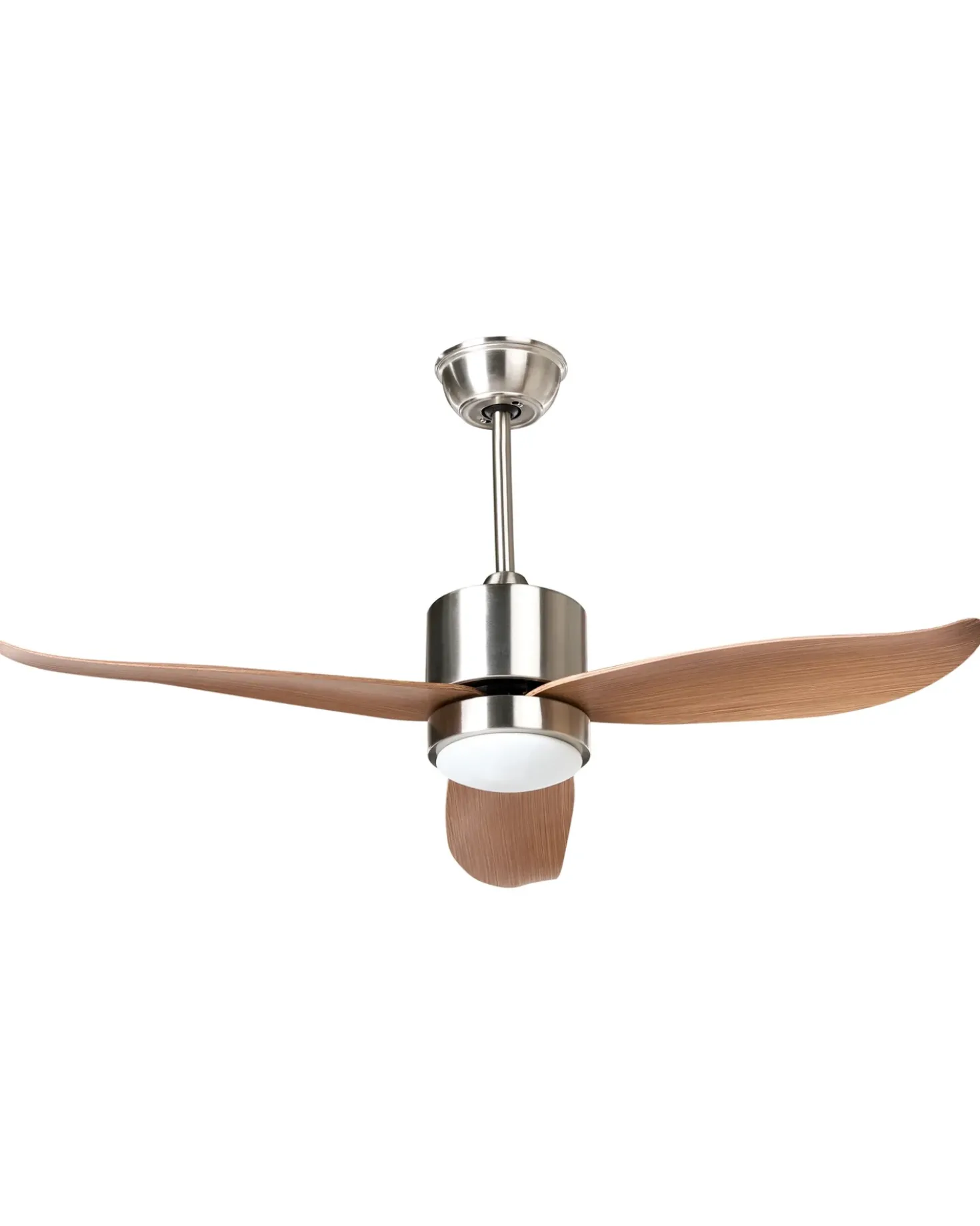 Ventilatore a soffitto con luce MAHAUT con telecomando LED Marrone chiaro