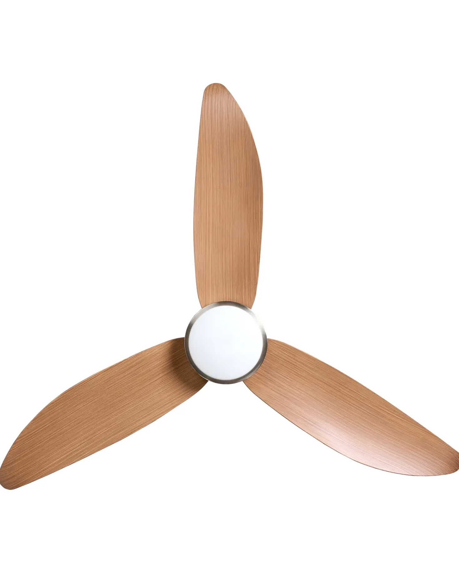 Ventilatore a soffitto con luce MAHAUT con telecomando LED Marrone chiaro