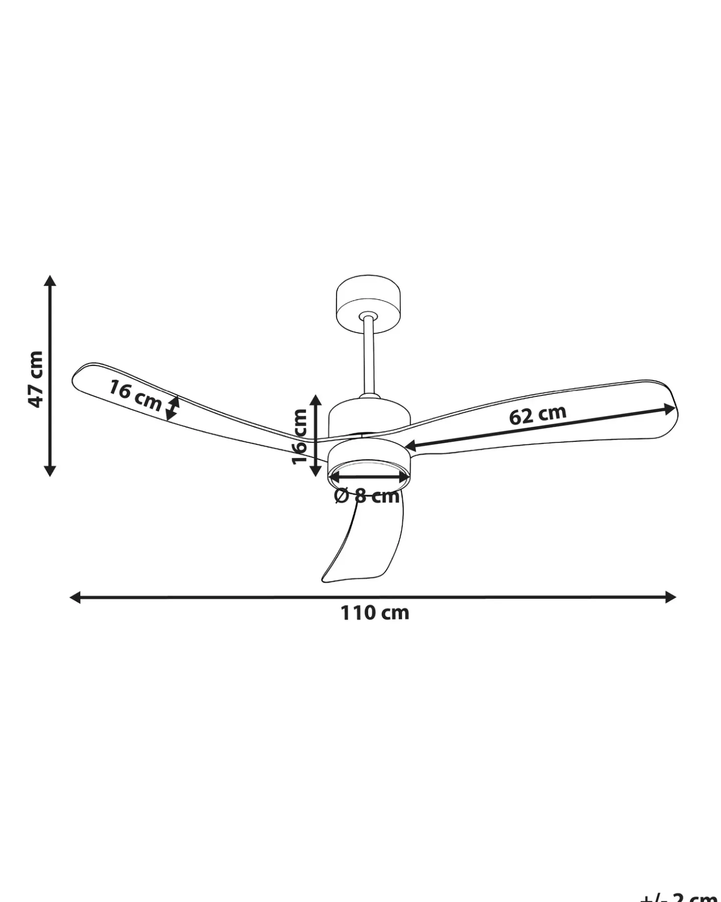 Ventilatore a soffitto con luce PRASLIN con telecomando LED Bianco