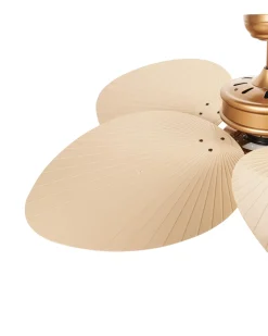 Ventilatore a soffitto con luce BORMEJO con telecomando LED Oro