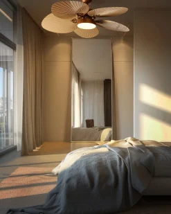 Ventilatore a soffitto con luce BORMEJO con telecomando LED Oro