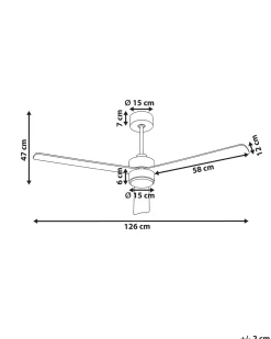 Ventilatore a soffitto con luce JEREMY con telecomando LED Marrone