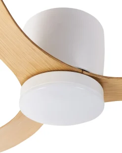 Ventilatore a soffitto con luce VEMBAR con telecomando LED Marrone chiaro