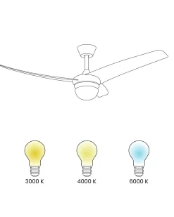 Ventilatore a soffitto con luce JIBOA con telecomando Nero