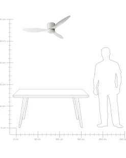Ventilatore a soffitto con luce VEMBAR con telecomando LED Bianco