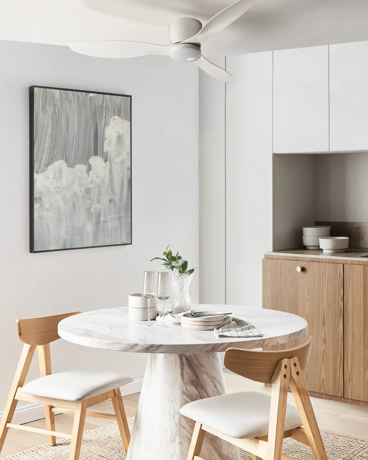 Ventilatore a soffitto con luce VEMBAR con telecomando LED Bianco