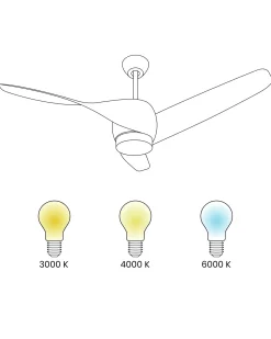 Ventilatore a soffitto con luce PARIA con telecomando Marrone