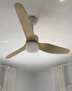 Ventilatore a soffitto con luce ANDERSON con telecomando LED Marrone chiaro