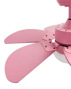 Ventilatore a soffitto con luce LOGAR con telecomando LED Rosa