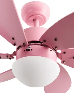 Ventilatore a soffitto con luce LOGAR con telecomando LED Rosa