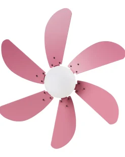 Ventilatore a soffitto con luce LOGAR con telecomando LED Rosa