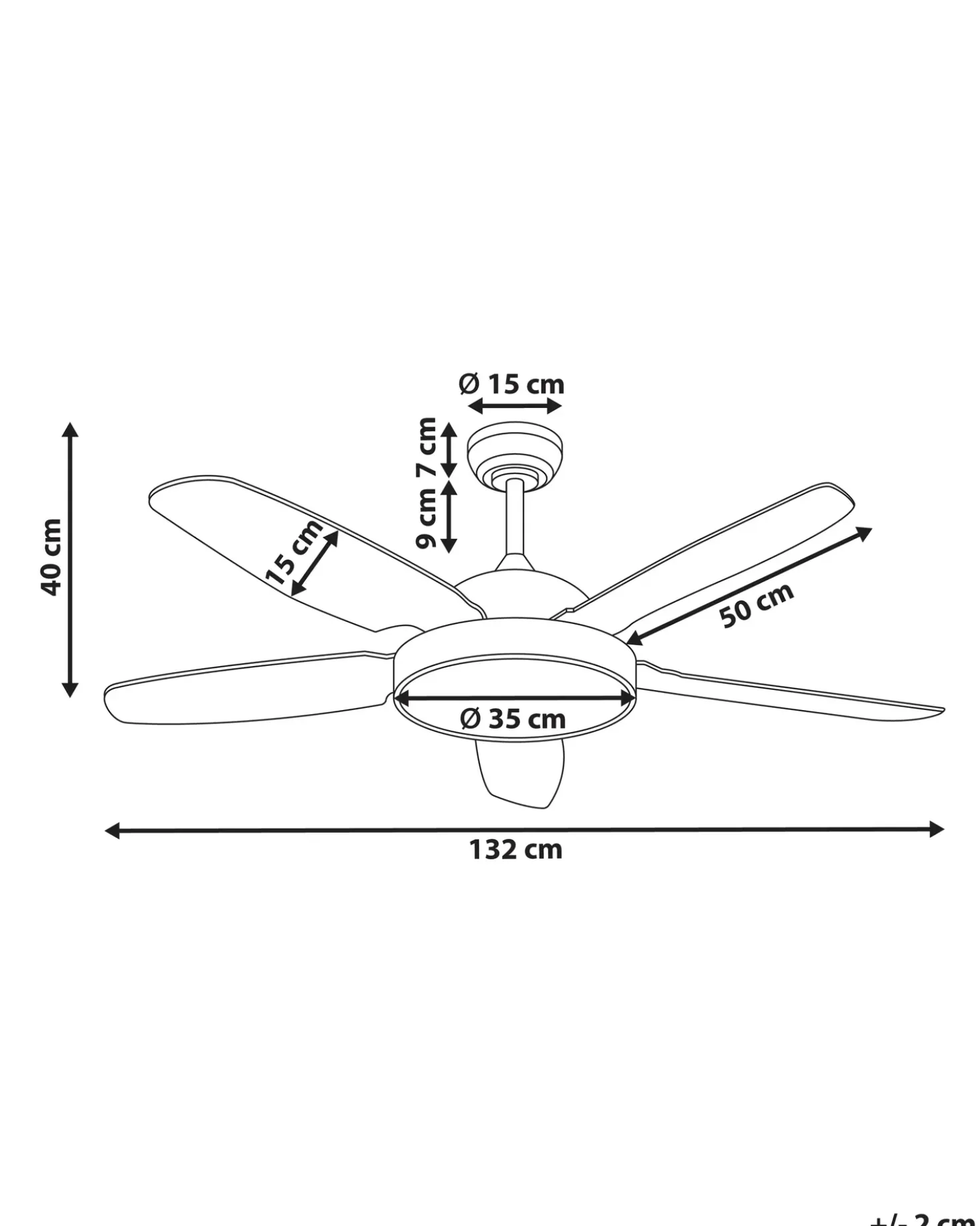 Ventilatore a soffitto con luce GOSHAABA con telecomando LED Ottone