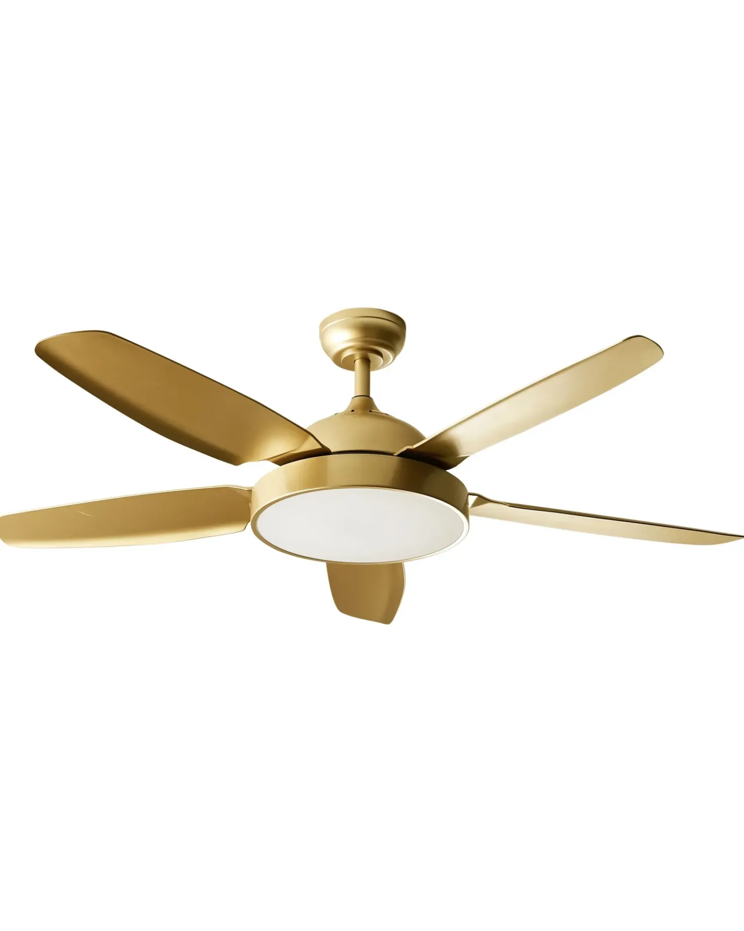Ventilatore a soffitto con luce GOSHAABA con telecomando LED Ottone