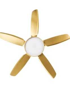 Ventilatore a soffitto con luce GOSHAABA con telecomando LED Ottone