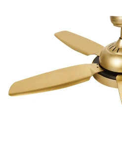 Ventilatore a soffitto con luce GOSHAABA con telecomando LED Ottone