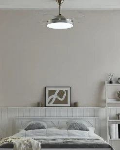 Ventilatore a soffitto con luce IBAR con telecomando LED Trasparente