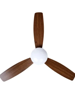 Ventilatore a soffitto con luce MANSALA con telecomando LED Marrone scuro