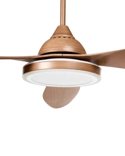 Ventilatore a soffitto con luce MUDDY con telecomando Marrone chiaro