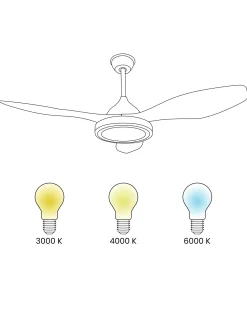Ventilatore a soffitto con luce MUDDY con telecomando Marrone chiaro