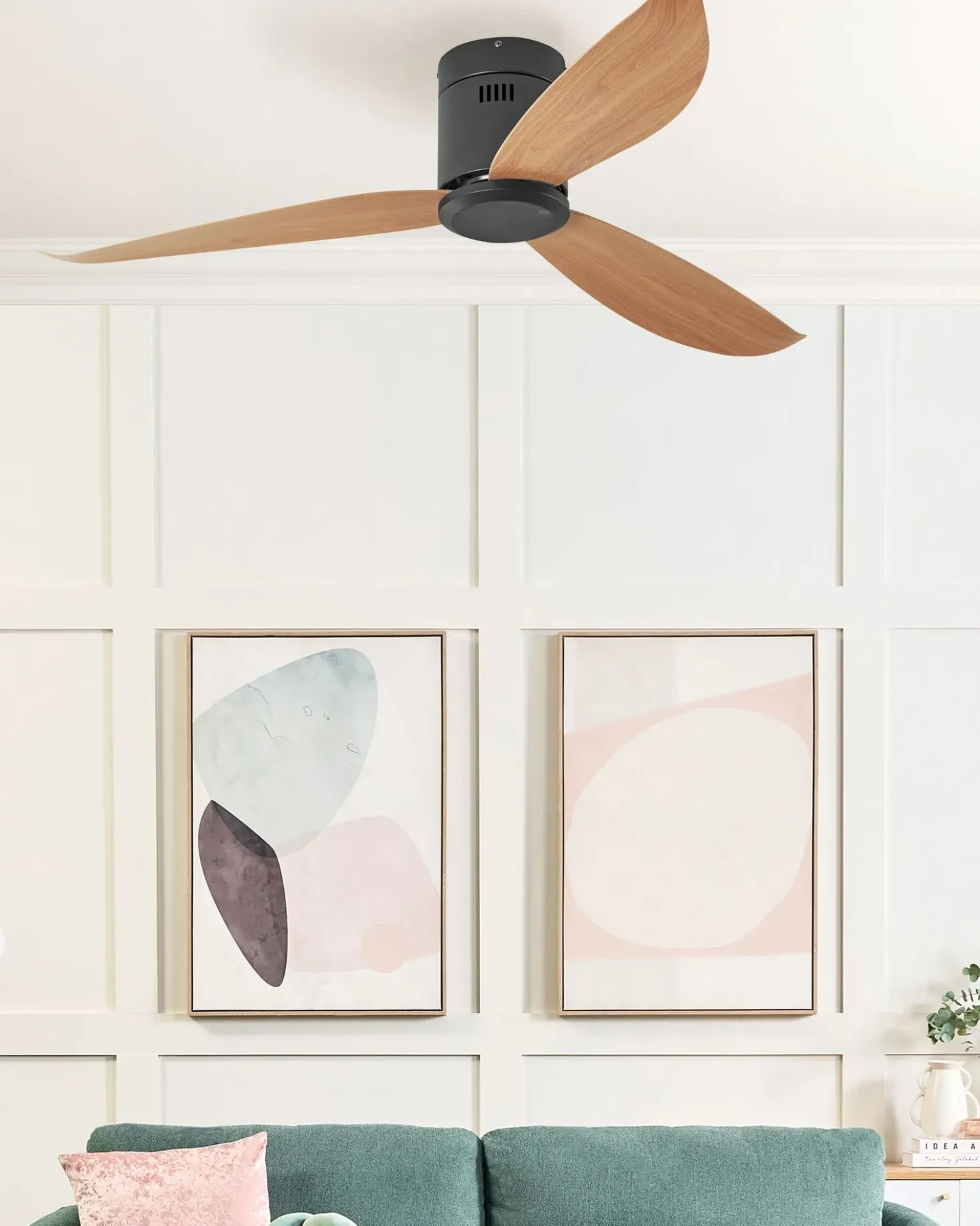 Ventilatore a soffitto MALAD con telecomando Nero