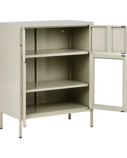 Vetrina in vetro ESHOLT Metallo 80 cm Beige chiaro