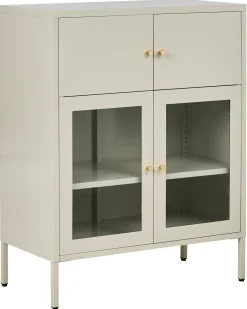 Vetrina in vetro ESHOLT Metallo 80 cm Beige chiaro