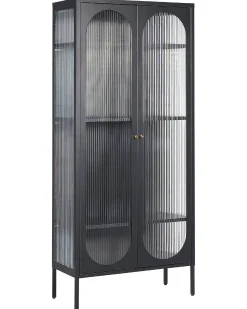 Vetrina in vetro FOXTON Metallo 80 cm Nero
