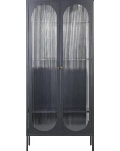 Vetrina in vetro FOXTON Metallo 80 cm Nero