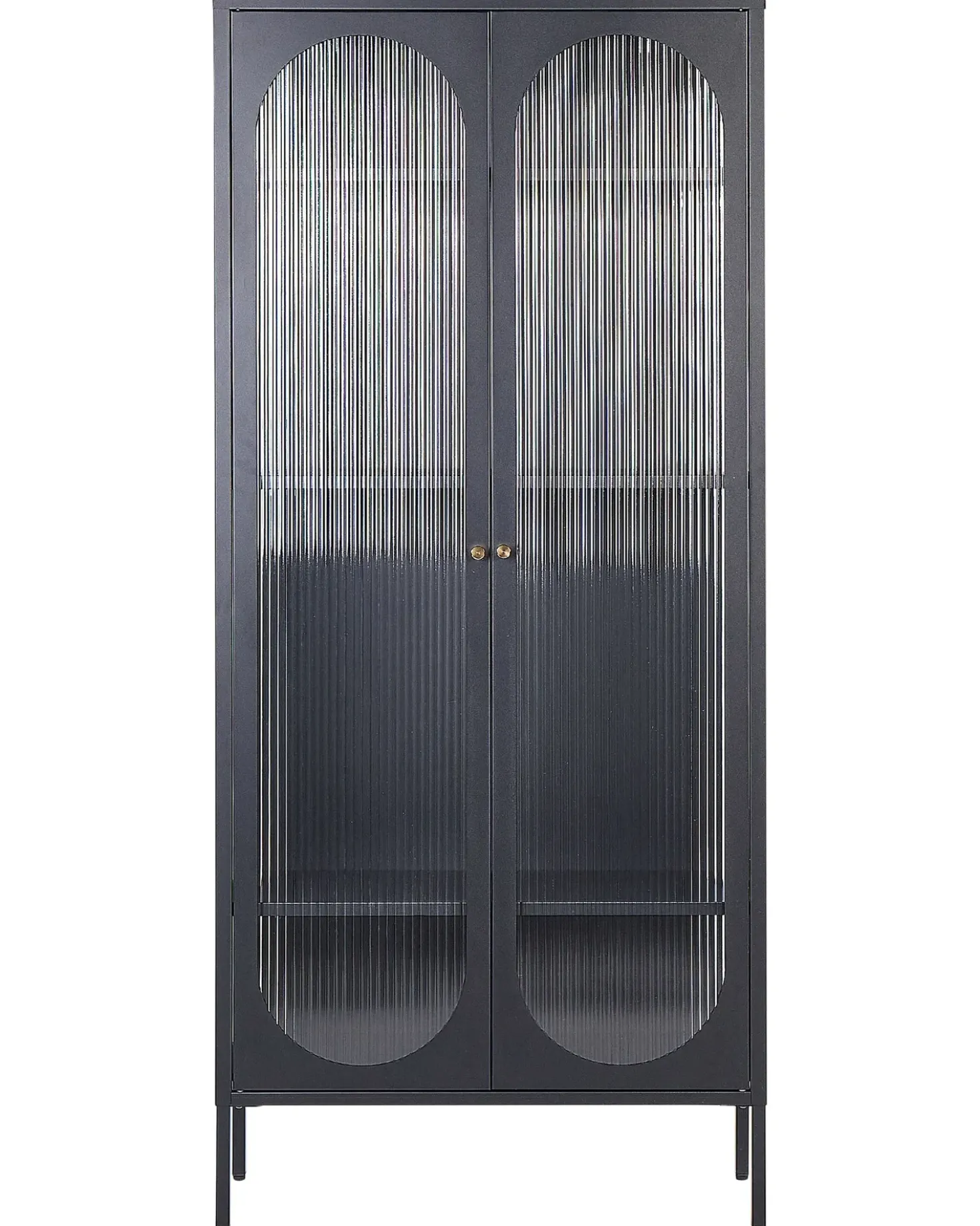 Vetrina in vetro FOXTON Metallo 80 cm Nero
