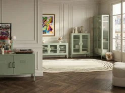 Vetrina in vetro GLEORA Metallo Verde menta