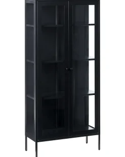 Vetrina in vetro HARTY Metallo 80 cm Nero